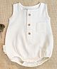 Halemons Sleeveless Solid Onesie - Pearl White