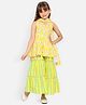 Nauti Nati Sleeveless Printed Pure Cotton Kurti With Sharara & Dupatta - Yellow