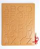 New Pinch Wooden Capital Alphabet Tracing Board - Brown