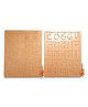 New Pinch Wooden Hindi Alphabet Writing Practice Tracing Boards Set Of 2 - Brown