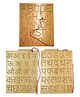 New Pinch Wooden Hindi Alphabet & English Capital Letters Writing Practice Tracing Boards  Pack Of 3 - Brown