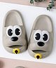 Baby Moo Dog Faced Detailed  Slippers Anti Skid Sliders - Grey