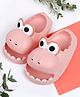Baby Moo 3D Cartoon Crocodile Beach Slippers Sliders - Pink