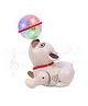 New Pinch Dancing Dog Toy With Music And 3D Flashing LED Light Ball - Cream
