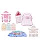 Toddylon New Born Baby Daily Needs Items Gift Combo Essential Bedding & Clothing Set - Light Pink