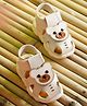 KATS Bear Applique Musical Booties - Cream