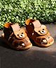 KATS Bear Applique Musical Booties - Tan Brown