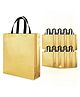 Evafly Gift Bags Reusable Shopping Bag with Handle Carry Bag Pack Of 10 - Gold