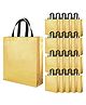 Evafly Gift Bags Reusable Shopping Bag with Handle Carry Bag Pack Of 20 - Gold