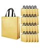 Evafly Gift Bags Reusable Shopping Bag with Handle Carry Bag Pack Of 50 - Gold