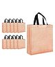 Evafly Gift Bags Reusable Shopping Bag with Handle Carry Bag Pack Of 10 - Rose Gold