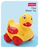 Babyhug Duck On Wheels- Yellow and Red