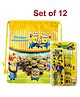 Asera Set of 12 Cartoon Yellow  Stationery Gift Pack and Dori Bags Sack Bags Return Gift Bags for Kids Birthday Party Return Gift Combo - Yellow