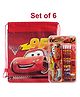 Asera Set of 6 Cars Stationery Gift Pack and Dori Bags Sack Bags Return Gift Bags for Kids Birthday Party Return Gift Combo - Red