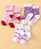 Bonjour Ankle Length Cotton Socks Pack of 3 (Color May Vary)