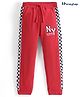 Honeyhap Premium 100% Cotton Looper Text Printed Lounge Pant with Bio Finish - High Risk Red