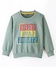 Fido Fleece Full Sleeves Light Winter Wear Sweatshirt With Text Print -  Dark Pista
