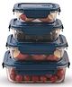 Umai Borosilicate Glass Containers with Lid Set of 4 - Blue
