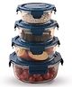 Umai Borosilicate Glass Containers with Lid Set of 4 - Blue