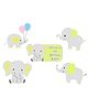 Untumble Baby Elephant Theme Decoration Posters Kit Multicolor - Pack of 5