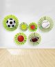 Untumble Ball Theme Paper Fan Decorations for House Birthday Parties Multicolor Pack of 6