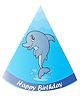 Untumble Underwater Theme Happy Birthday Hats White - Pack of 10