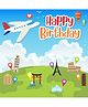 Untumble Around The World Theme Decoration Backdrop Aeroplane Background - Pack of 1