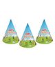 Untumble Around the World Theme Birthday Decoration Hats, Multicolor - Pack of 3