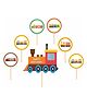 Untumble Train Theme Birthday Decoration Cake & Cup Cake Toppers Kit Pack of 25