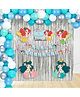 Untumble Mermaid Theme Birthday Decoration Silver Foil Kit Multicolor - Pack of 108