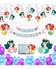 Untumble Mermaid Theme Birthday Decoration Swirls Kit for Kids Multicolor - Pack of 56