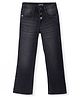 Pine Kids Denim Woven Full Length Bell Bottom Washed Jeans - Black