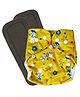 Domenico Washable Baby Diaper Premium Cloth Diaper Reusable Adjustable Size Waterproof Pocket Cloth Diaper Nappie (1 Diaper and 2 Insert Pad)