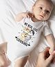 KNITROOT Raksha Bandhan Theme Half Sleeves We Real Cool Cousins Printed Onesie - White