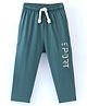 Doreme Single Jersey Full Length Lounge Pant Text Print- Green