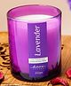 Divine Senses Hand Poured Glass Lavender Fragrance Scented Wax Big Jar Candle - Purple