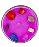 Divine senses Seven Chakras Layered Candle with healing quartz crystal - 500 g