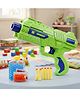 Fiddlerz Toy Gun For Kids 2 in 1 Shooting Game Gun Toy With 6 Soft Darts Shooter & 600 Pcs Jelly Balls Shots Toys - Green