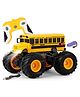 Fiddlerz Remote Control Toy for Boys RC School Bus truck with Sounds LED Lights High Speed Offroad RC Racing Car USB Rechargeable Monster Trucks for Kids - Yellow