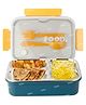 Fiddlerz Lunch Box for Kids Adults 4 Compartments Tiffin Box Stainless Steel with Spoon & Fork Eco-Friendly Lunch Food Containers for School, Office - Multicolor