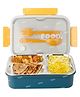 Fiddlerz Lunch Box With 4 Compartments Tiffin Box Stainless Steel with Spoon & Fork Eco-Friendly Lunch Food Containers for School Office  - Pink