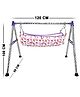Aamivi CR112 Baby Swing Indian Style Baby Swing Baby Cradle Baby Shower Gift Best Ghodiyu for Traveling- Sliver & Purple