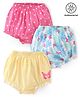 Babyhug 100% Cotton Antibacterial Printed Bloomers Pack of 3 - Pink Blue & Yellow
