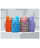 Ji & Ja Silicone Collapsible Water Bottles, 500ml Portable Foldable Expandable Water Bottle Sports Cups with Carabiner, Leak Proof Reusable BPA Free