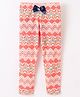CrayonFlakes Jacquard Design Printed & Bow Embellished  Leggings - Orange