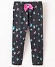 CrayonFlakes Stars Printed & Bow Embellished Leggings - Grey