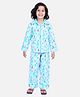 BownBee  Full Sleeves  Ship And Fish Printed Night Suit - Blue