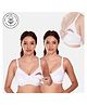 Elite Mom Pack Of 2 Solid Maternity Nursing Bra - White
