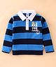 Simply Sinker Full Sleeves T-Shirt With Striped & Text Print - Blue