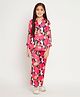 READIPRINT Satin Full Sleeves Floral Printed Shirts Style Top & Pant -  Magenta Pink